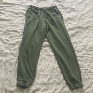 Aerie Green Medium High waist Sweatpants with Heart detail. Very good condition
